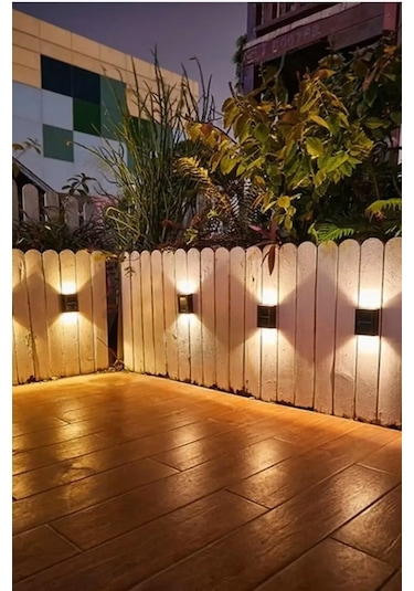 Brokoli Home Solar Çift Taraflı Duvar Lambası Güneş Enerjili Aydınlatma Dekorasyon Aplik Işık