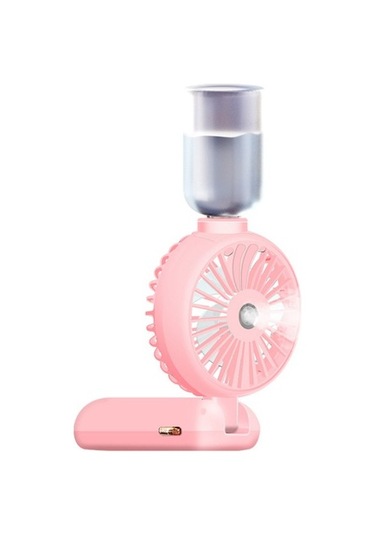 5000mah Sprey Sisli Fan, Lcd Ekranlı Usb Sessiz Mini Şarj Edilebilir, C Lxıxpe Pembe