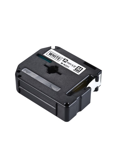Kangvka Brother M-k231 12mm Etiket Şeridi - Siyah Yazılı Beyaz Zeminli 8m Uzunluk