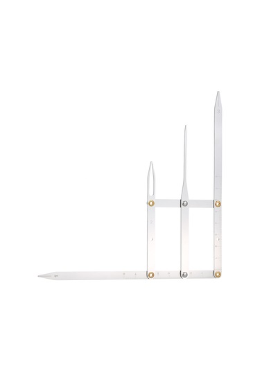 Yifomall Altın Oran Kaş Şekillendirici Ölçüm Cetveli - Paslanmaz Çelik, Taşınabilir Ve Katlanabilir Tasarım