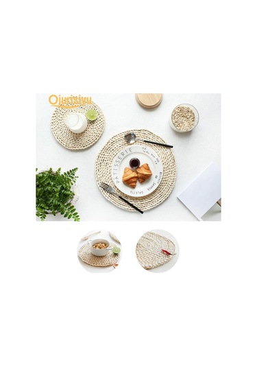 Rattan Örgü Yuvarlak Oval Servis Altlığı 11cm Diğer