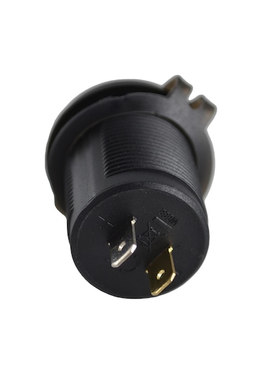 12v 24v Dc Usb Qc3.0 Type-c Pd Şarj Port Voltmetreli Anahtarlı Yuvarlak