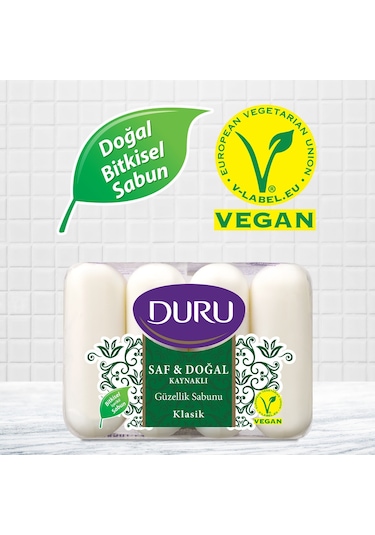Duru Saf & Doğal Klasik Güzellik Sabunu 4 x 70 G 4'lü