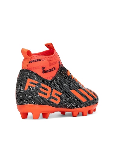 Celira Ns01 Siyah Oranj Erkek Çocuk Çoraplı Halısaha Krampon Siyah