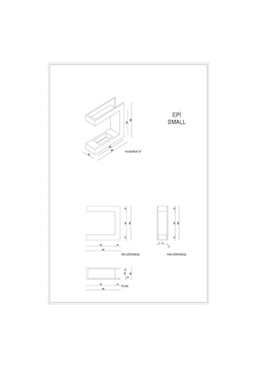 Rehome Korflame Epi Small Bacasız Şömine
