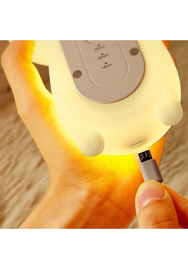 Cbtx Sevimli Köpek Dokunmatik Gece Lambası Yatak Odası Dekorasyon Led Işık Usb Şarj Başucu Musluk Lambası