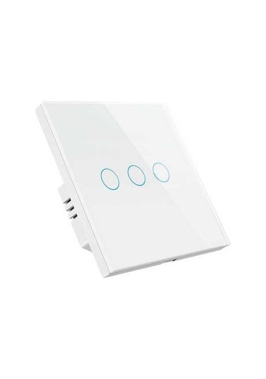 Fastbuy Tuya Zigbee Duvar Anahtarı, 3 Grup Beyaz Ab Fişi, Ses Ve Işık Kontrolü