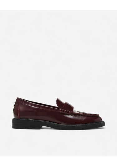 Steve Madden Adıson Wıne Leath Kadın Bordo Loafer Adıson-wıne