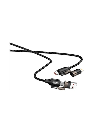 Go Des Gd-uc831 4in1 Pd Çoklu Usb-a + Type-c To Type-c + Lightning Şarj Data Kablosu 65w 1.2m Siyah