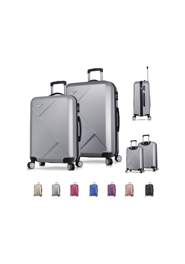 My Valice Diamond Abs 2'Li Valiz Seti (Orta Ve Büyük)