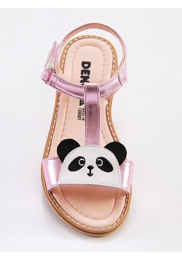 Denokids Panda Kız Sandalet Pembe