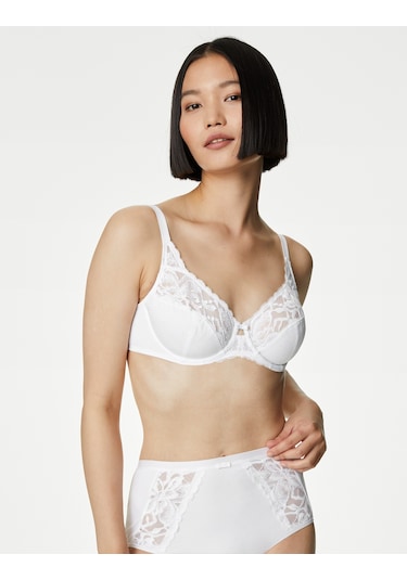 Marks & Spencer Dantel Detaylı Full Cup Sütyen Beyaz
