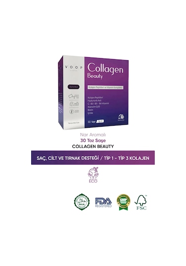 Voop Collagen Beauty 5500 Mg Nar Aromalı 30 Saşe x 40 ML