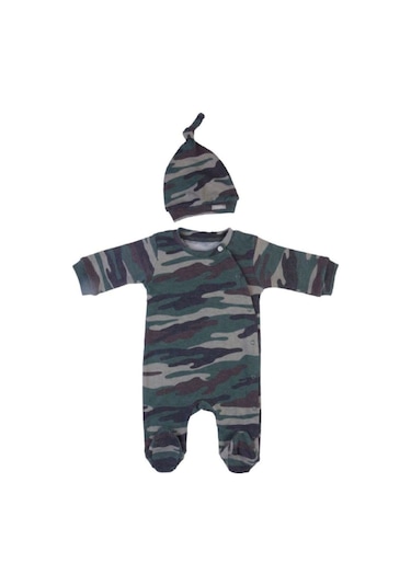 Erkek Bebek Yeşil Camo Tulum Takımı 1998 Yeşil