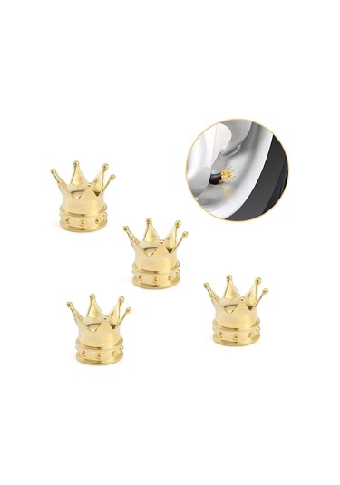 Kral Tacı Alüminyum Sibop Kapağı Altın Sarı