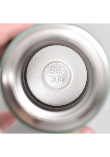 Dekorasyaa Paslanmaz Çelik 3 Bardaklı Termos 500 Ml - Yeşil - Çanta Hediyeli - 12 Saat Sıcak Soğuk Yeşil