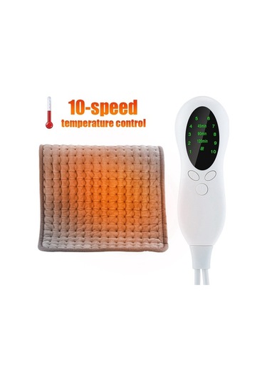 Agoodshop 60x30cm Elektrikli Isıtma Yastığı Fizyoterapi Elektrikli Battaniye 3 Zamanlama 10 Seviye