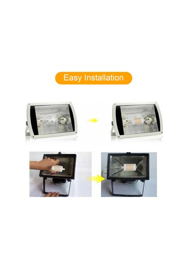 A C220-240v 10w 75 Led R7s Mısır Işığı B-ulb Kademesiz Kısılabilir Parlaklık Ayarlanabilir Ip42 Suya Dayanıklılık Beyaz