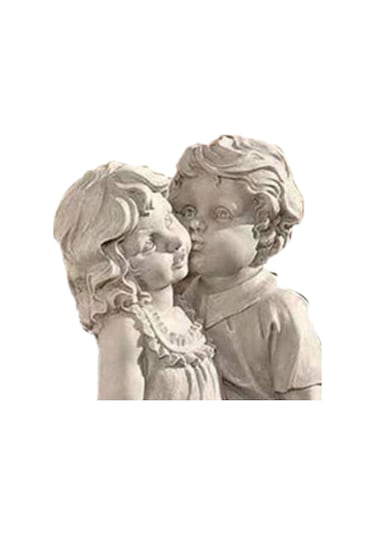 Suntek Bahçe Heykeli Dekorasyon Erkek Ve Kız 15x8x4cm