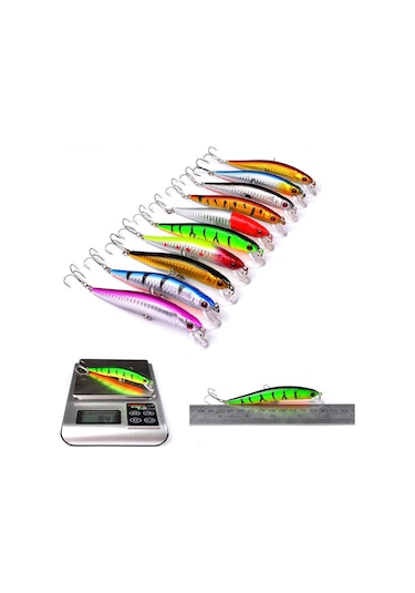 Valkyrie 20 Adet Karışık Minnow Crankbait Swimbait Rapala Sahte Yem Olta Seti Balık İğnesi