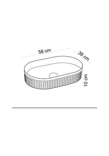 Lena - Tezgagh Üstü Porselen Lavabo Beyaz - Ey-4702- Beyaz