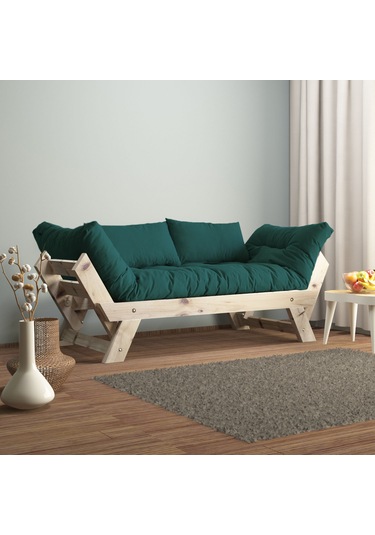 Adalar Masif Natural-petrol Renk 2li Kanepe Cpt8110-210