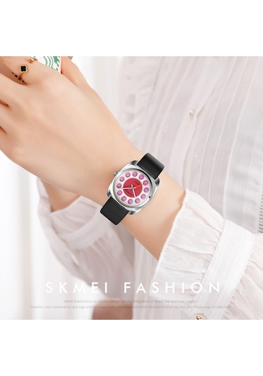 Sones Skmeı 1528 Basit Moda Bayan Saati Günlük Ağ Ölçekli Gül Altın