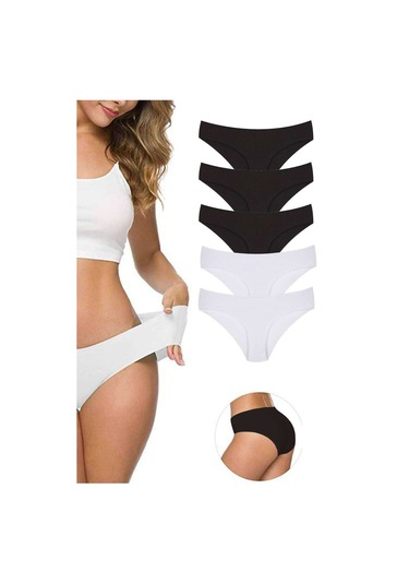 Dikişsiz Lazer Kesim Esnek İz yapmayan 5 Adet Kadın Külot S1