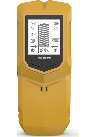 Aubyhe Hw-910 Duvar Dedektörü: Metal, Demirbaş, Tel Tespiti - 6 Fonksiyonlu Yüksek Hassasiyetli - Sarı Pil Dahil Değil