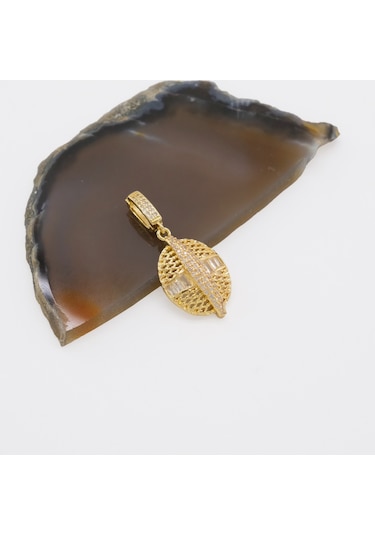 Ferizz Ajda Charm Çelik Altın Kaplama Kadın Taşlı Model-chr-101 Gold