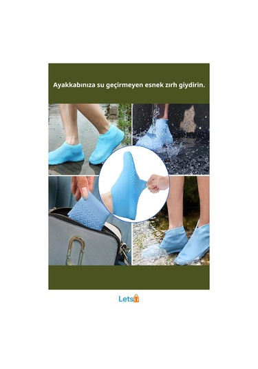 Su Geçirmez Silikon Ayakkabı Kılıfı L Beden