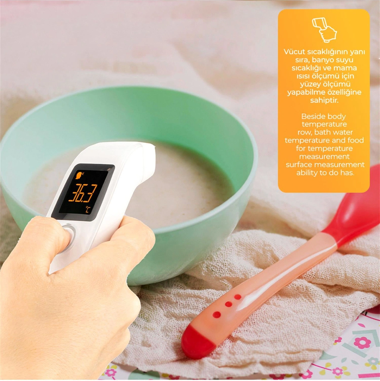 Kanz Dijital Temassız Alından Ateş Ölçer Th1110n