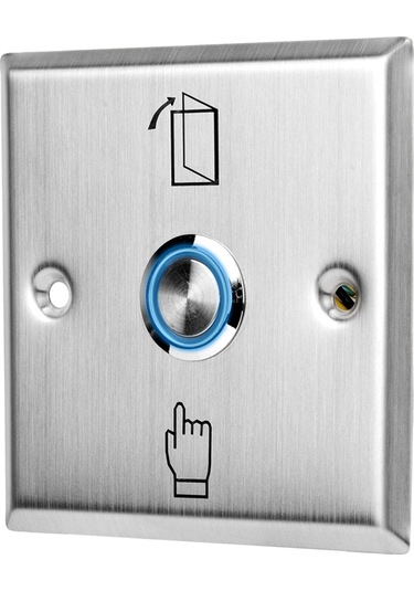 Tenfowee Stahl Kapı Erişim Kontrolü Anahtarı - Işıklandırılmış, Dayanıklı, Basılabilir Çıkış Tuşu Mc102d