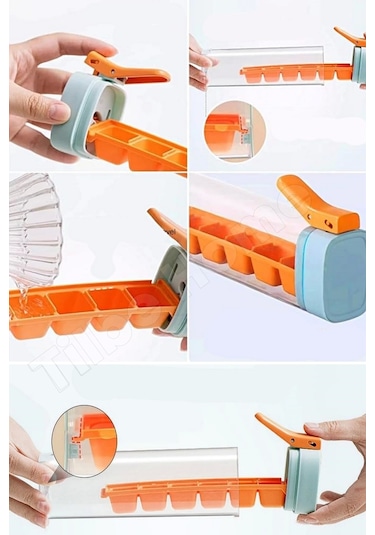 2 Adet Basmalı 6 Bölmeli Kare Buz Kalıbı Taşınabilir Buz Küpü Kalıbı Kare Buzluk Kokteyl Buz Kalıbı Çok Renkli