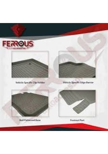 Opel Combo 2019- 4D Paspas Araca Özel Kenar Bariyerli Kauçuk A+ Siyah