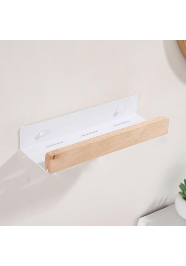 Pazly Yerden Tasarruf Suntek Sağlayan Rafı Monte Magideal Duvara Baharat 30cmx10cm Du Beyaz