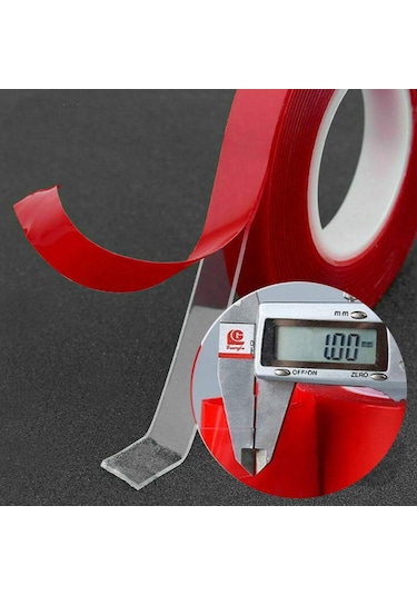 Çift Taraflı Bant 10 MM x 10 M Güçlü Tutuş Su Bazlı