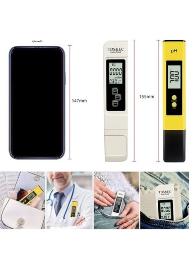 Trendooze Yüksek Hassasiyetli Taşınabilir Su Analizörü: Ph, Tds & Ec Ölçümü