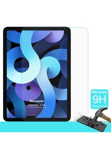 Microsonic iPad Uyumlu 10.Nesil 10.9`` (A2696-A2757-A2777) Tempered Glass Cam Ekran Koruyucu