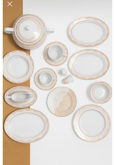 Güral Fodis Güral Porselen 84 Parça Yemek Takımı Açık