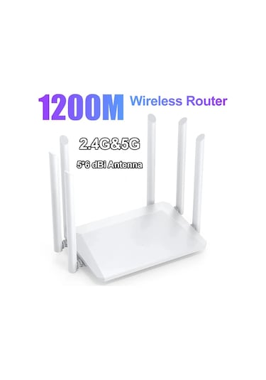 Conventions1 2.4g 5g Çift Bantlı Kablosuz 1200mbps Yönlendirici