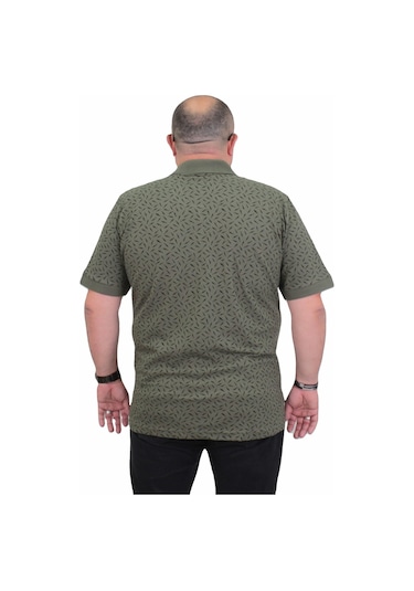 Starbattal Erkek Büyük Beden Polo Yaka Tişört Leaf 24457 Hakı-Hakı Haki