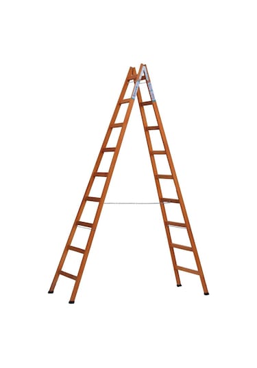 Buse 10 Basamaklı A Tipi Katlanır Gürgen Ahşap Merdiven 320cm