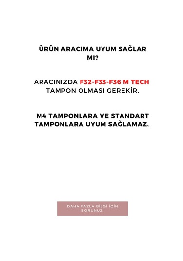 BMW 4 Serisi F32-F33-F36 M Technic Ön Lip-Ek-Karlık PLASTİK