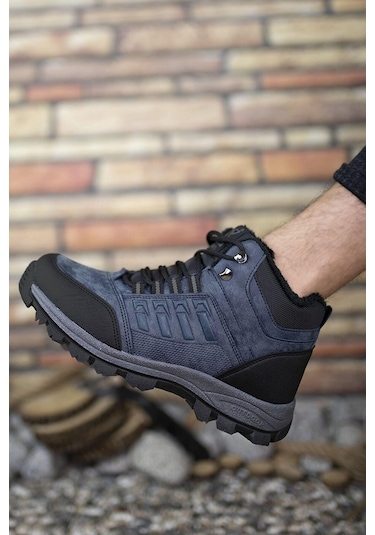 X-step X6 Lacivert Termal Kürklü Kışlık Erkek Bot Ayakkabı 001