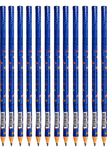 Gen-of Pigui Askıda Balıklar Kurşun Kalem 12 Adet Çok  Renkli