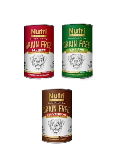 Nutri Canin Tahılsız 3 Çeşit Karma Köpek Konserve 3 x 400 G