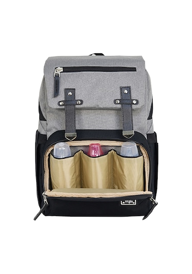 Stylo Working Mothers Bag Bebek Bakım Sırt Çantası Siyah Gri - Siyah