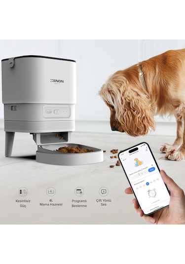 Xenon Smart Akıllı Otomatik Mama Kabı Ve Su Pınarı 2'li Pet Seti