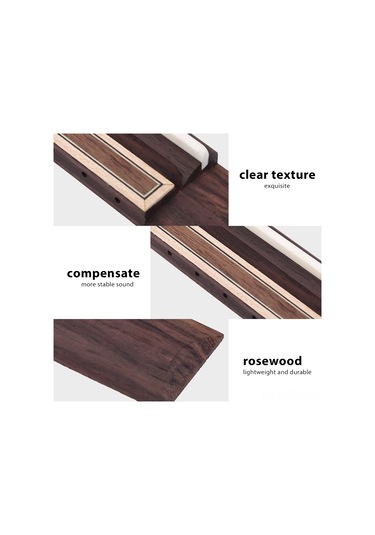 Hfambition Klasik Gitar İçin Sığır Kemiği Nut-saddle Ve Gül Ağacı Köprü, Ses Kalitesini Artırır, Akortu Sabitler, Dayanıklı Değiştirme Aksesuarı